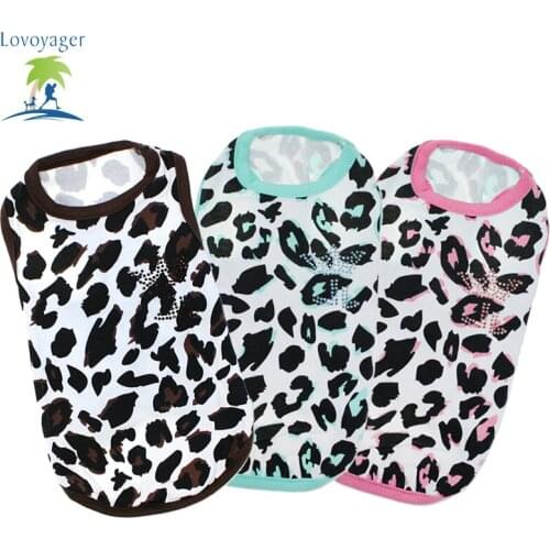 New Pet Dog Clothes Puppy Cat Vest Spring Shirt Leopard Dog Vest Pajamas Cotton Sweatshirt Clothes for Pets