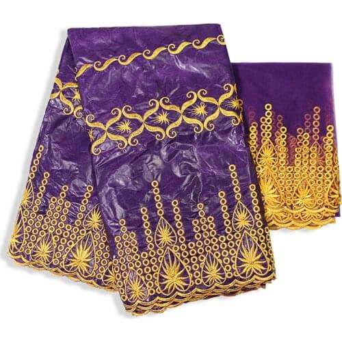 2021 Latest Basin Riche Guinea Brocade Fabric Bazin Riche French Lace Swiss Fabrics African Sewing Materials 5+2 yards/lot P-328