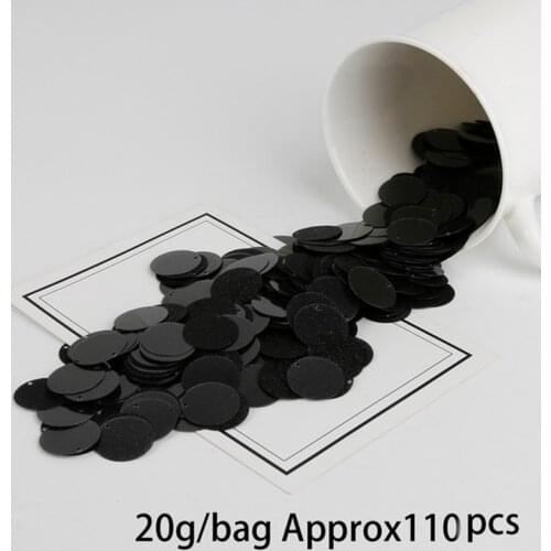 New Arrival Black Colors Fashion Glitter Round shape Sequin for DIY Jewelry Findings Making Garment Accessories Craft Supplies