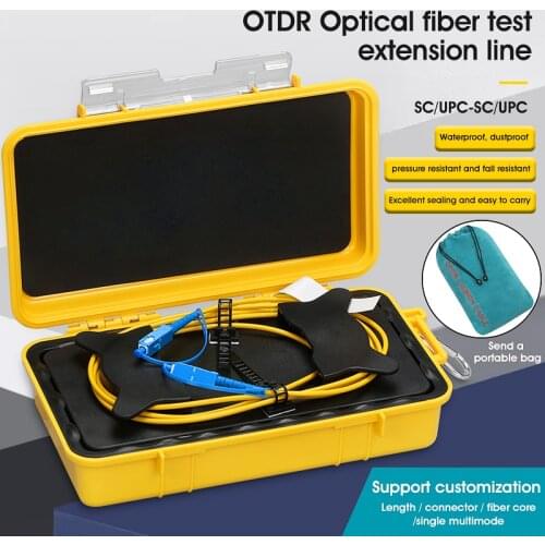 Free shipping SC/UPC-SC/UPC OTDR Dead Zone Eliminator,Fiber Rings ,Fiber Optic OTDR Launch Cable Box 500M 1Km 2Km SM 1310/1550nm