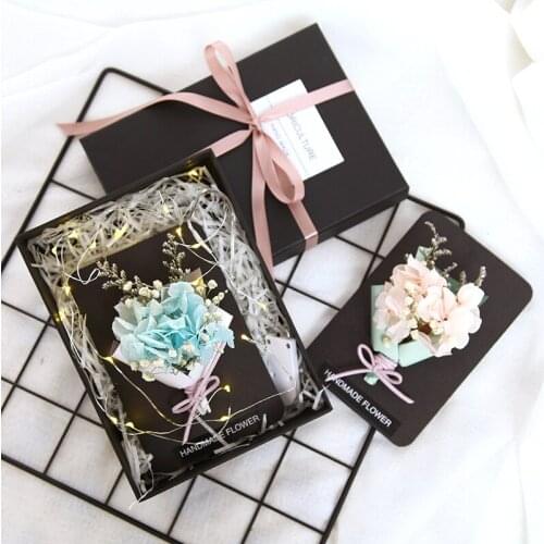 Hand Dry Flower Card Korean Creative Valentines Day employee birthday card gift for boys and girls custom Christmas