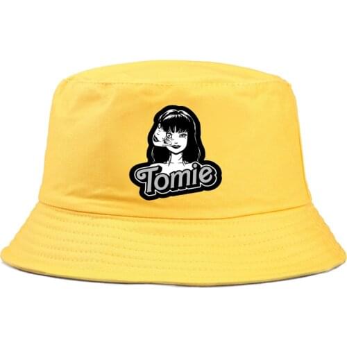 New Manga Junji Ito ​Printing Bucket Hat Spring Summer Outdoor Sun Hat for Men and Women hat