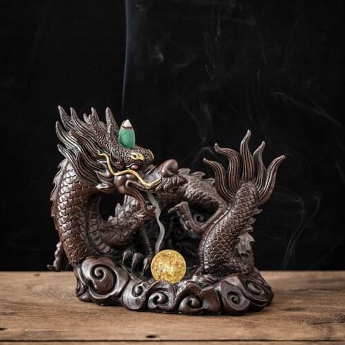 Waterfall Backflow Incense Burner Holder Incense Waterfall Burner Holder Gothic Decor Home Studio Wood Incense Burner Smoke