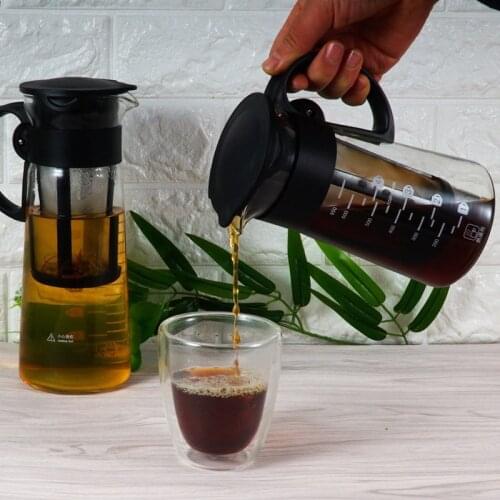 HGHO Portable Hot Cold Brew Dual Use Filter Coffee Tea Pot Espresso Ice Drip Maker Glass Percolators Kitchen Accessories