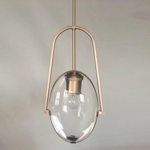 Modern luxury LED pendant lights crystal lighting fixture American living room iron sofa lights bedroom bedside hanging lamps