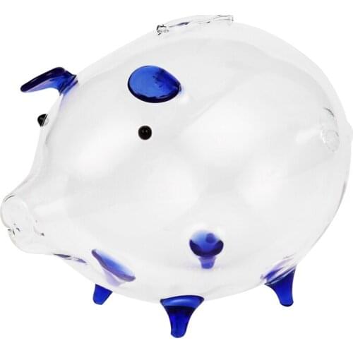Pig Piggy Bank Money Boxes Coin Saving Box Cute Transparent Glass Souvenir Birthday Gift For Children Kids