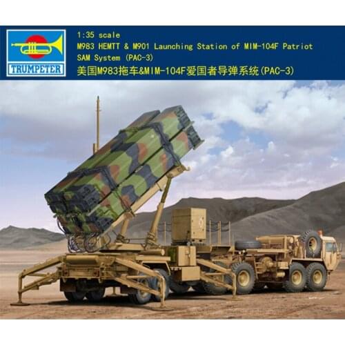 Trumpeter 01037 1/35 M983 HEMTT &MIM-104F Patriot SAM System PAC-3 Plastic Model TH05326-SMT6