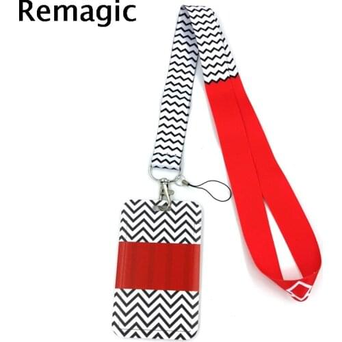 Twin Peaks Art Cartoon Anime Fashion Lanyards Bus ID Name Work Card Holder Accessories Decorations Kids Gifts