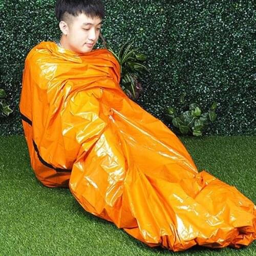 Outdoor PE Thermal Emergency Sleeping Bag Portable Camping Survival For Disaster Relief And Cold Insulation