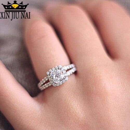 Hot Women Rings with Crystal Fashion aaa Cubic Zirconia Wedding Engagement Ring Band Jewelry Accessories Anillos Bijoux ring 925