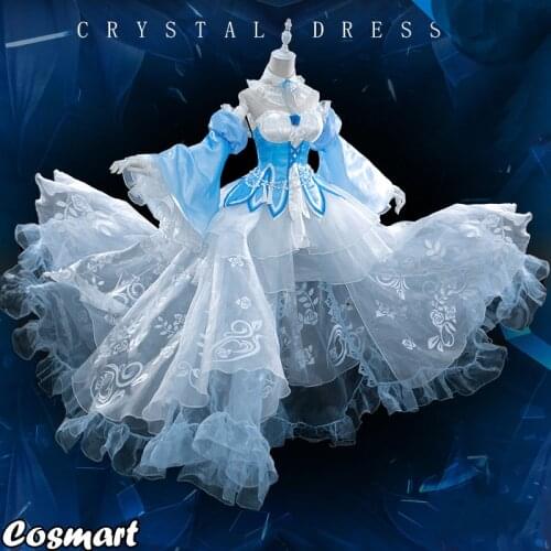 Anime Re: Life a Different World From Zero Ram Rem Gorgeous Ice Crystals Dress Cosplay Costume Halloween Party Suit For Women