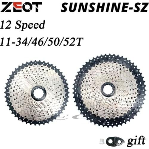 SUNSHINE MTB Bike Sprocket 12 Speed Velocidade 11-34T/46T/50T/52T Bicycle Cassette 12V Freewheel Road Bike For SHIMANO SRAM