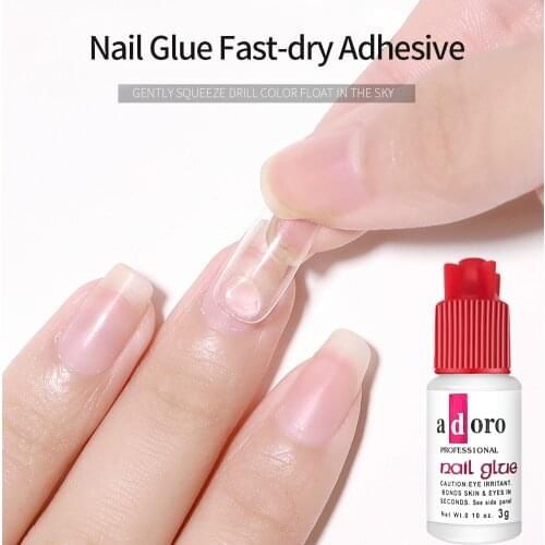 5Pcs Nail Glue Fast-Dry Adhesive Acrylic Nail Art False Tips 3D Decoration Glue Nail Tips Rhinestone Faker Nail Cosmetic Tools