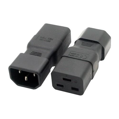 WA0089 IEC320 C19 to C14 Adapter,C14 to C19 AC PLUG CONVERTER,AC CONVERTER,PDU UPS plug converter