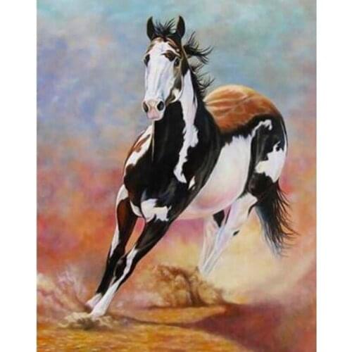 5D DIY Diamond Painting Animal Picture Running Horse Picture Square/Round Diamond Cross Stitch Embroidery Decoration Art WG2967