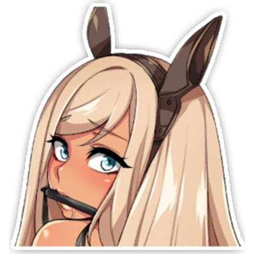 Anime Agawa Ryou Peeker Decal Funny Car Stickers Vinyl Decor for Window Bumper Sexy Girl Mai Pochi Auto Accessories KK 13*10cm