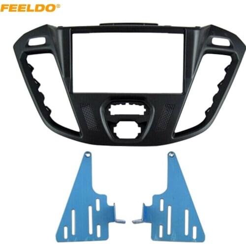 FEELDO Car 2DIN Audio Radio Fascia Plate Panel Frame for 2013 Ford Transit Custom Installation Trim Dash Kit#5001