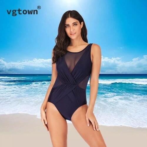 Large Size 6XL Mesh Panel One Piece Swimwear Mesh Swimsuit Women Patchwork Bandage Monokini Plus Size