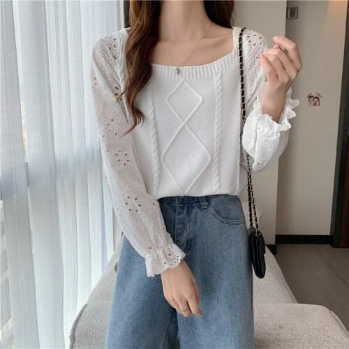 CANClO Openwork Blouses