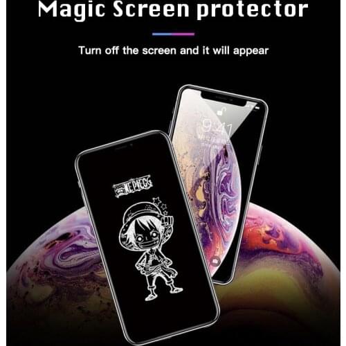 Caridite 2021 For Iphone 12pro Magic Screen Protectors Iphone 11 Full Screen For Xr Mobile Phone Film Xsmax Cartoon Band Pattern