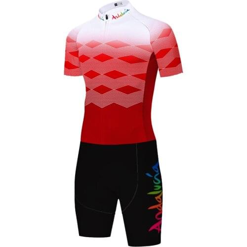Andalucia One-Piece Skinsuit Conjunto Masculino Maillot Completo Uniforme Traje Mallots Jersey Ciclismo Tricota Ciclismo Hombre