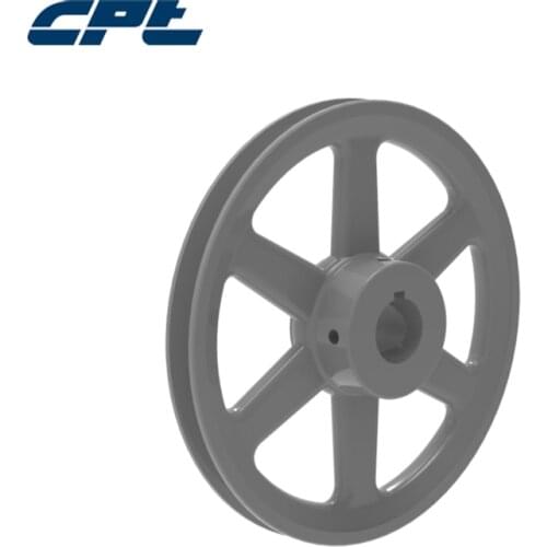 CPT AK84V Belt pulley, 1 Groove, 1/2", 5/8", 3/4", 7/8", 15/16", 1", 1-1/8",1 3/16 Cast Iron, 8.25" OD for A, 4L, 3L belts
