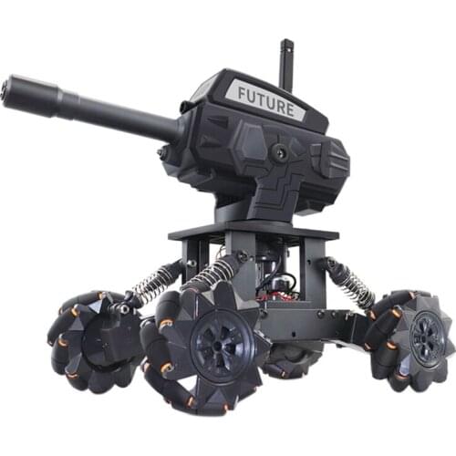 DIY Assembled Remote Control Tank Car Toy 14-Channel Control 2.4G Four-Wheel Drive Remote Control Water Bomb Car Toy