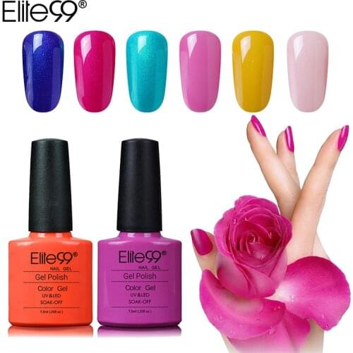 Elite99 7.3ml Soak off UV Gel Semi-permanent Color Gel Nail Polish Gel Varnish Lacquer Need UV LED Lamp Curing Base Top Enamel