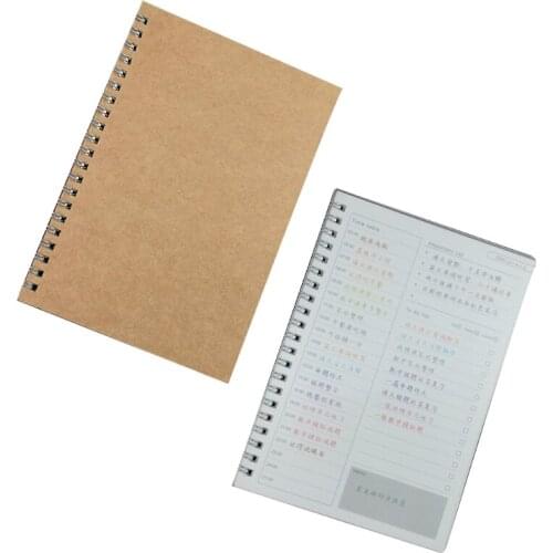 Clear Matte PVC Daily Planner Time Management Dated Pages Spirals Binding Dated To-do-list Pages Business for Business