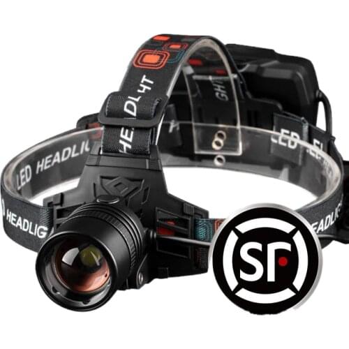 The head-mounted headlight glare bright flashlight charging long-range long life xenon lamp illumination Yediao