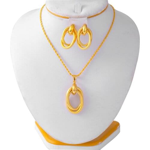 Habasha dubai Jewelry Set for Women Ethiopian Jewelry set of Earrings and necklace African Jewelry Set Nigerian Wedding Gift