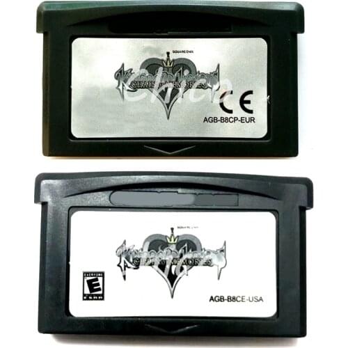 Kingdom Hearts Chain of Memories Video Game Memory Cartridge Card for 32 Bit Console Accessories EU US