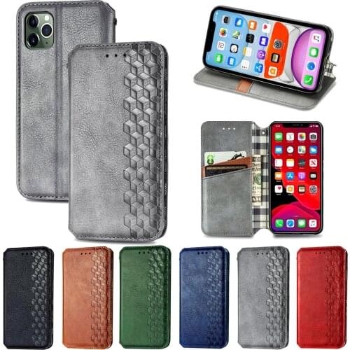 Leather Wallet Case For iPhone X XR XS Max Flip Phone Cover Case For iPhone 6 6s 7 8 Plus With Kickstand Money Pocket Card Slot