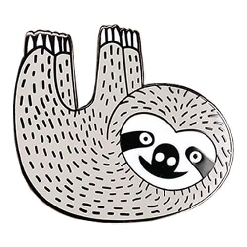 Sloth hard enamel pin