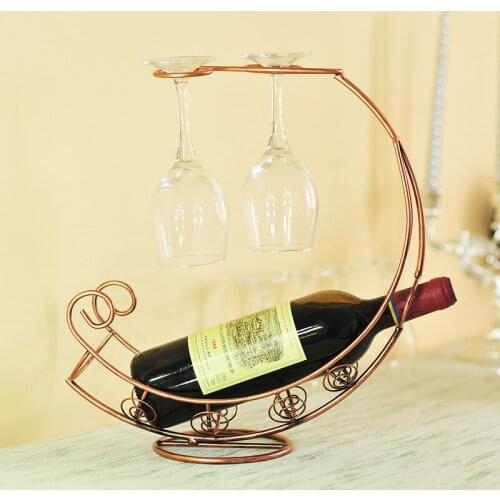 Metal Wine Rack Decorative Ornaments Hanging Wine Glass Rack Bar Stand Display Rack Home Wine Rack Bar Accessories