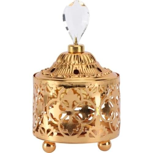 Metal Hollow Out Carved Incense Burner Middle East European Style Delicate Arabian Retro Incenser Holder Home Decoration
