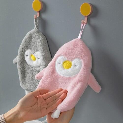 Cute Hand Towels Bath Hand Dry Towel Kitchen Wipe Hanging Household Dust Cleaning Absorbent Cloth Hand Towel for Adults Child