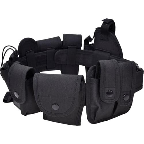 Multifunctional Security Belts Leather Police Security Guard Duty Belt Holster Law Enforcement Equipment