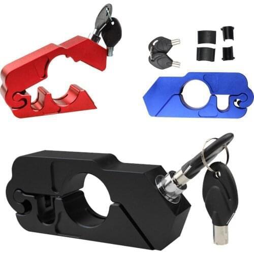 Motorcycle Grip Lock Security Safety Locks Anti-Theft Handlebar Handset Brake Lever Disc Locking for Scooter ATV Bicycle