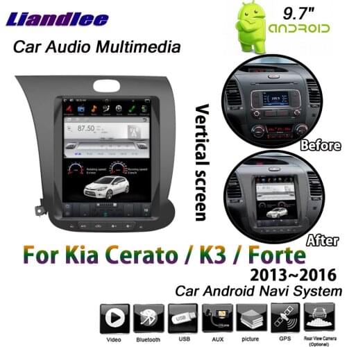 9.7" Android Multimedia System For Kia Cerato/K3/Forte 2013-2016 Car Vertical Screen BT GPS Navigation Player