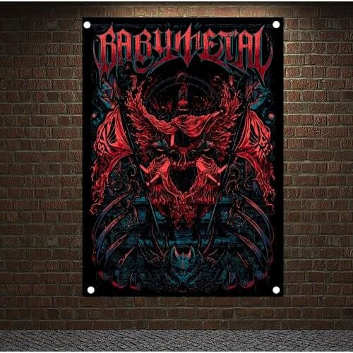 Rock Music Banners Flags Wall Art Canvas Painting Macabre Art Posters Prints Wall Pictures for Living Room Home Decor BABYMETAL