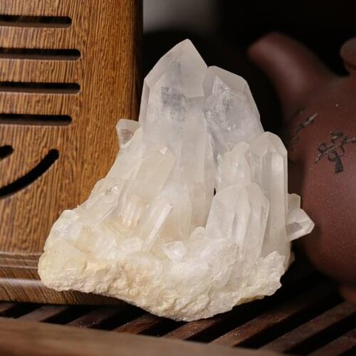 1PC Natural White Crystal Cluster Irregular Quartz Reiki Healing Stone Crystal Point Specimen Home Decoration Crystal Mineral