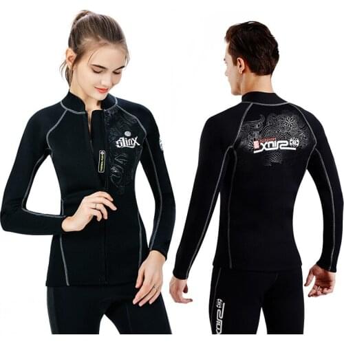 Slinx 2mm Neoprene Scuba Dive Clothing Snorkeling Jacket Wetsuit Top Coat High Elastic Spearfishing Kite Surf Windsurf Swimwear