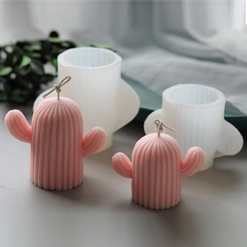 New Cactus Candle Silicone Mold Succulent Handmade Candle Mold DIY Material Plaster Chocolate Mold Desktop Crafts Making Tools