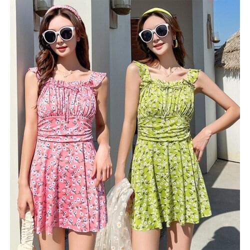 2021 New Korean Style One Piece Swimwear Women Solid Monokini Femme Bodysuit Female Bathing Suit Sandy Beach Swimsuit