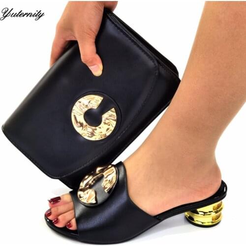 New Arrival Design Italian Shoes with Matching Bags Set African Fashion Pumps Shoes And Bag Set For Party