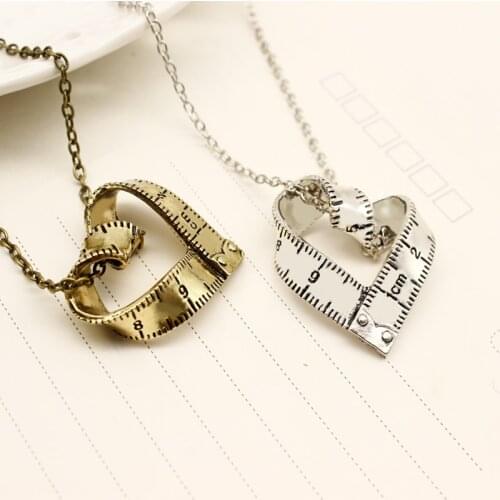 Heart Pendant Necklaces Personality Design Love Measurement Ruler Love Necklace Collares Mujer 2018 New