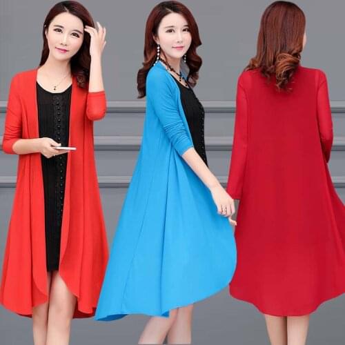 Plus Size Summer Women Clothes Long Sleeve Mesh Air Conditioning Shirt Thin Cardigan Sun Protection Clothing Shawl Top Y579