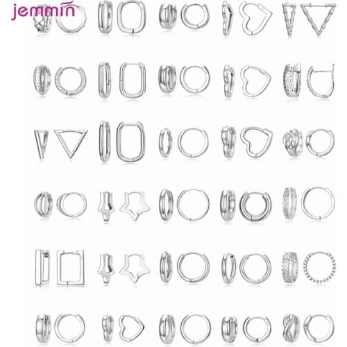 Plenty Designs 925 Sterling Silver Wedding Engagement Hoop Earrings For Women Girls Fashion Jewelry Trendy 2021 Wholesale