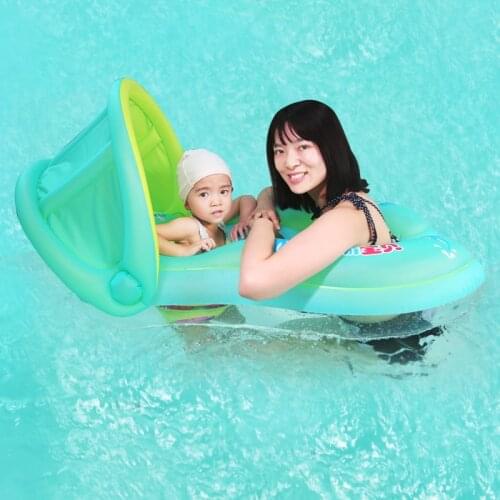 Baby Awning Floating Swimming Seat Ring Flamingo Infant Thickened Inflatable Swim Lifebuoy Float Swimming Pool Beach Accessories